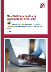Mesothelioma deaths by Geographical Area, 2021