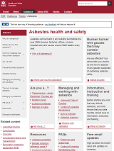 HSE Support Comprehensive guidance on working with asbestos