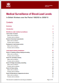 Medical Surveillance of Blood-Lead Levels