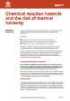 INDG254 (rev 1) 08/14 Chemical reaction hazards and the risk of thermal runaway